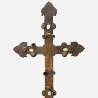 A Copper Processional Crucifix Limoges, 13th century