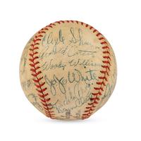 A 1944 Cincinnati Reds Team Signed Autograph Baseball