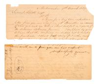 [WISCONSIN TERRITORY] -- JUNEAU, Solomon (1793-1856). Early Wisconsin Territory document signed by fur trader, land speculator, and founder of Milwaukee, Wisconsin, Solomon Juneau.
