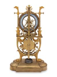 An Empire Style Gilt Bronze Mantel Clock