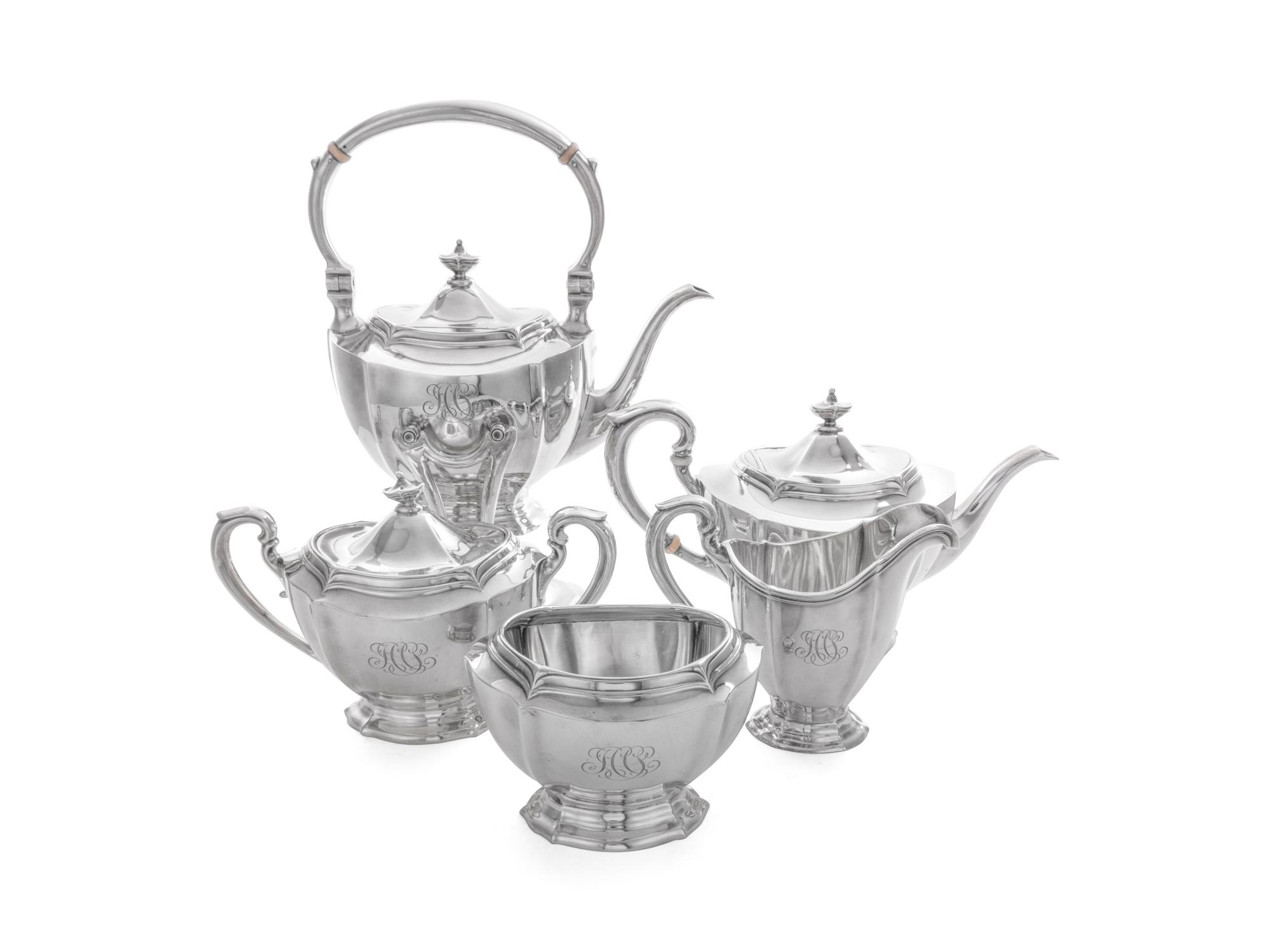 An American Silver Five-Piece Tea Service