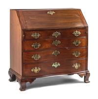 A Chippendale Mahogany Slant-Front Bureau
