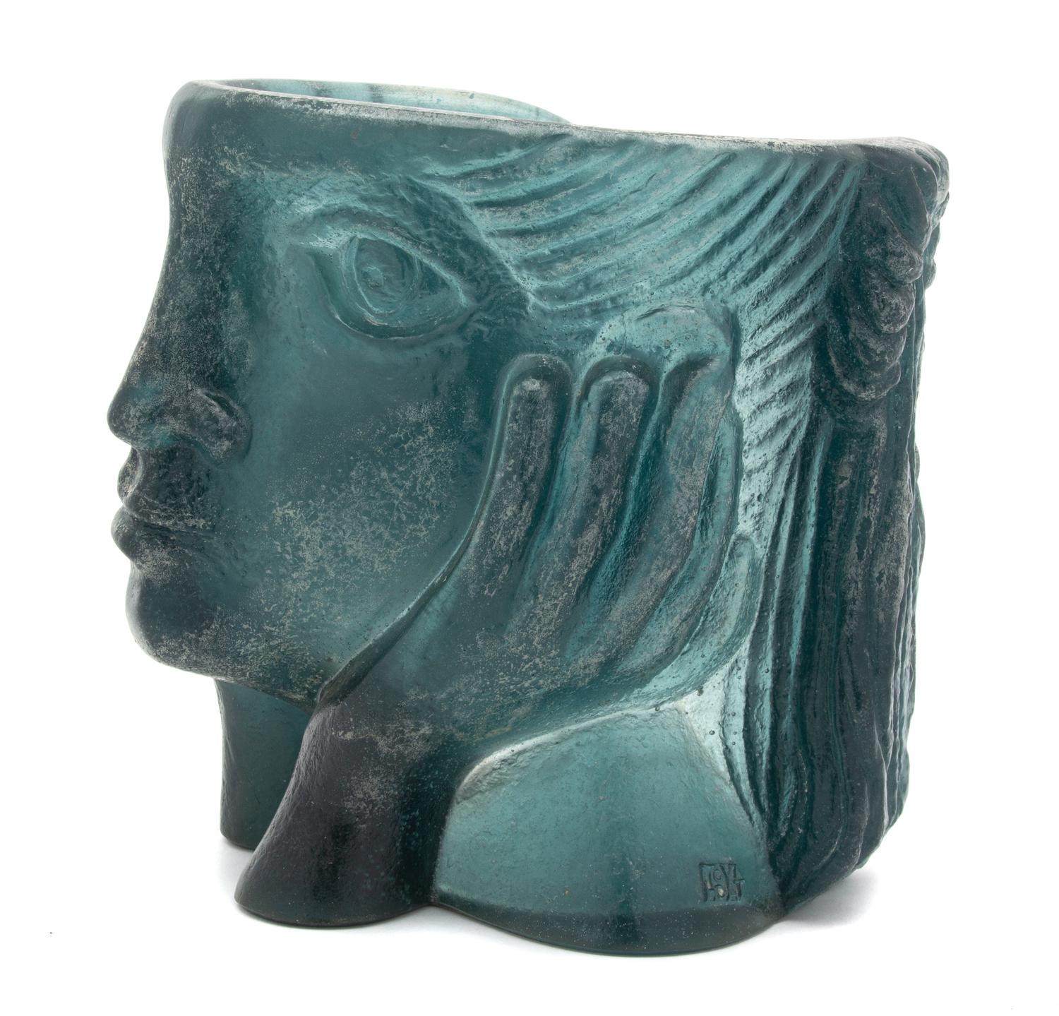 A Daum Pate-de-Verre Figural Sculpture Height 9 1/2 inches. — 20TH CENTURY