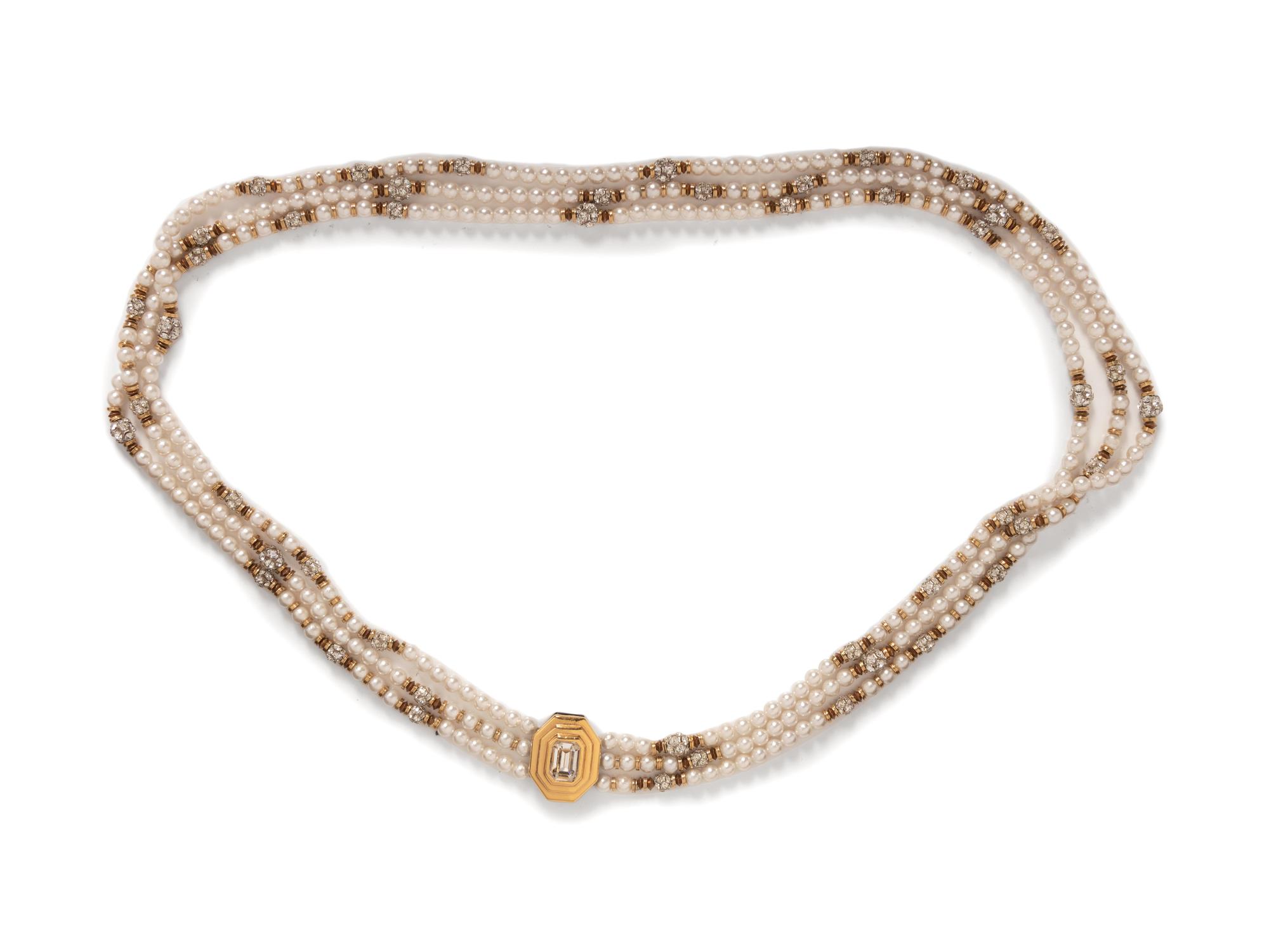 16 Assorted Faux Pearl Necklaces, 1970-2000s