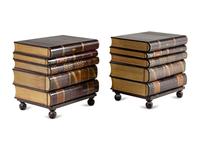 A Pair of Maitland-Smith Book-Form End Tables