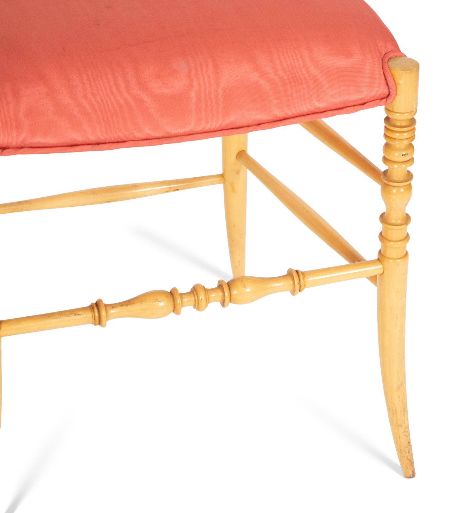 A Pair of Chiavari Chair Company Turned Maple Accent Chairs