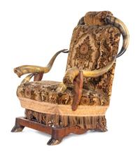 A Victorian Horn-Mounted Rocking Chair