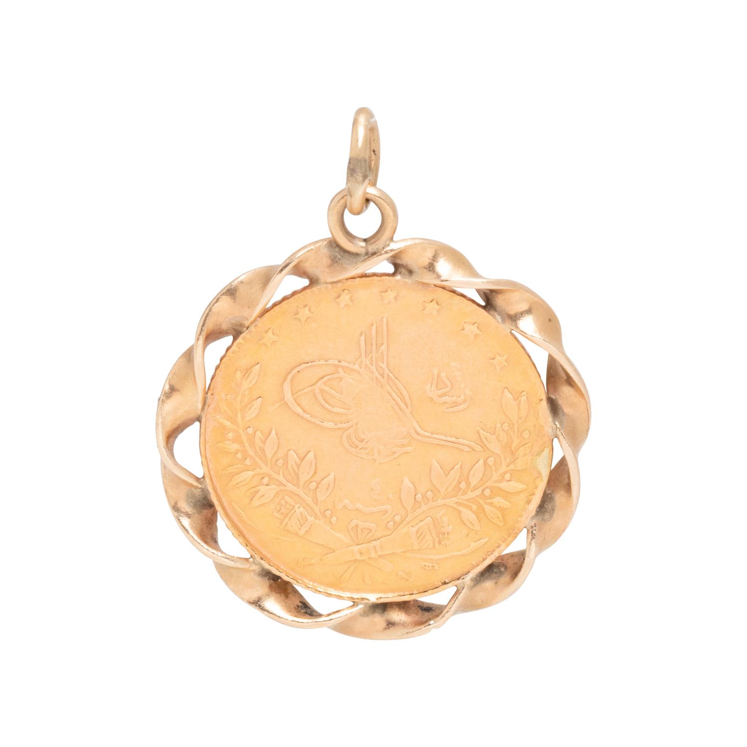 COLLECTION OF YELLOW GOLD AND COIN JEWLERY