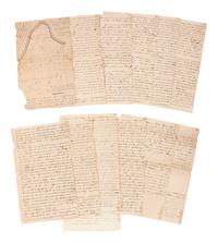 [WESTERN AMERICANA]. Manuscript survey of 6,000 acres near St. Louis owned by descendants of early Missouri settlers and brothers-in-law, Auguste Chouteau and Antoine Soulard, 1837.