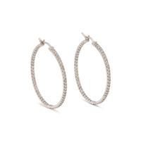 GOLD AND DIAMOND HOOP EARRINGS