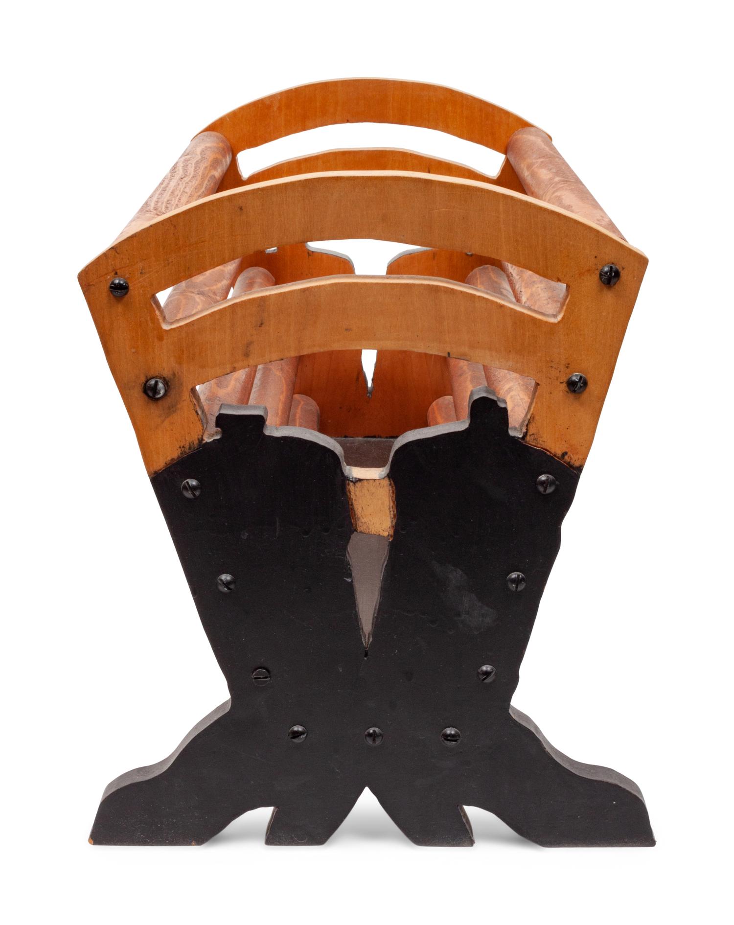 Cowboy Boot Form Magazine Rack