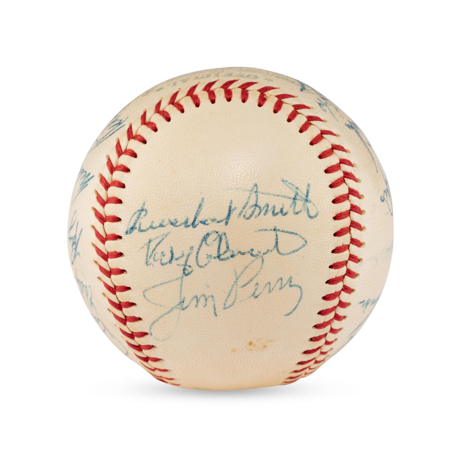A 1959 Cleveland Indians Team Signed Autograph Baseball (Beckett Authentication Services Letter)