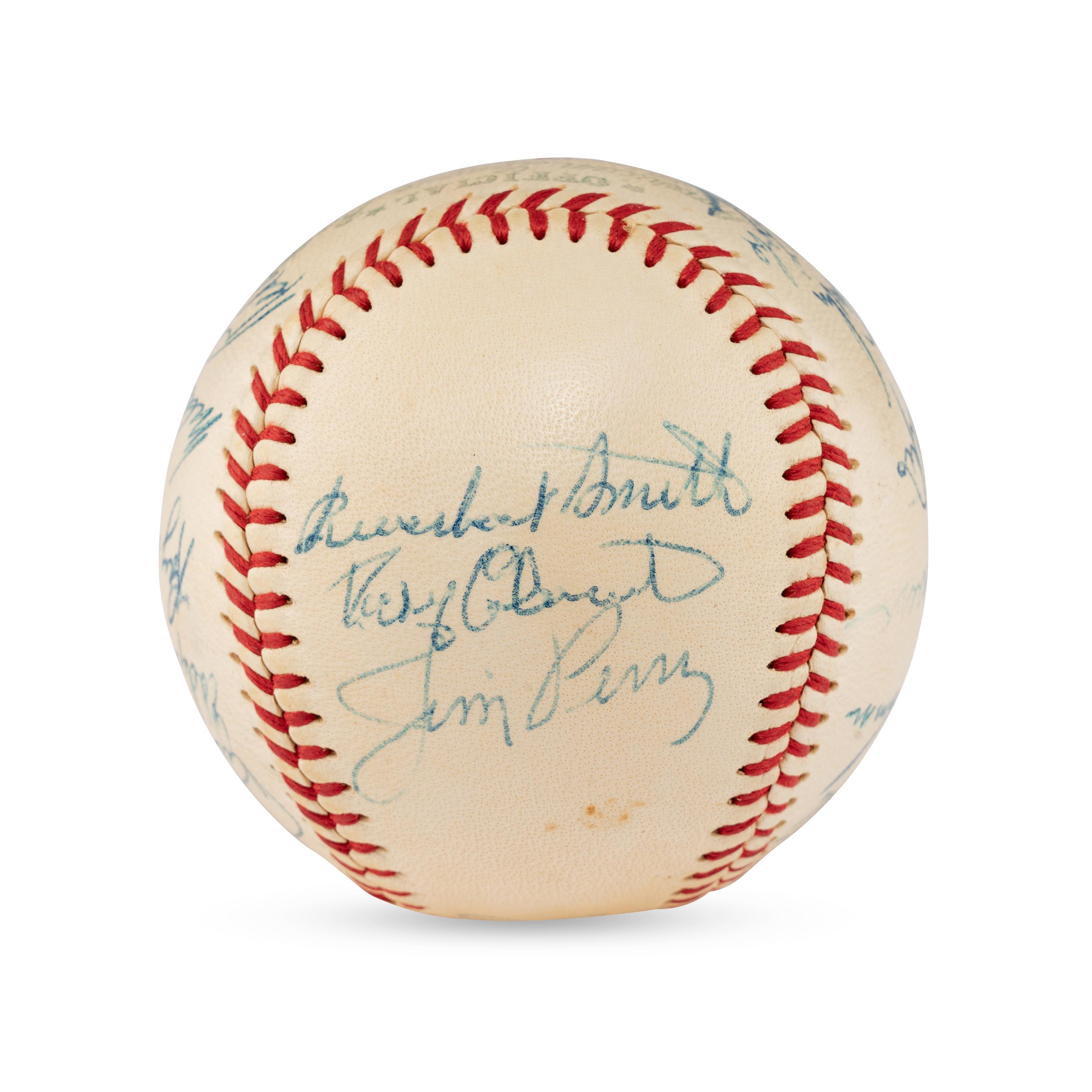 A 1959 Cleveland Indians Team Signed Autograph Baseball (Beckett Authentication Services Letter)