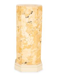 An Italian Painted and Parcel Gilt Tall Pedesta l