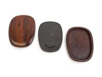 A Chinese Inkstone with a Fitted Hardwood Box