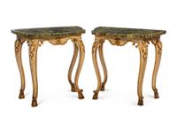 A Pair of Italian Painted Console Tables