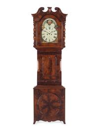 An English Mahogany Tall Case Clock