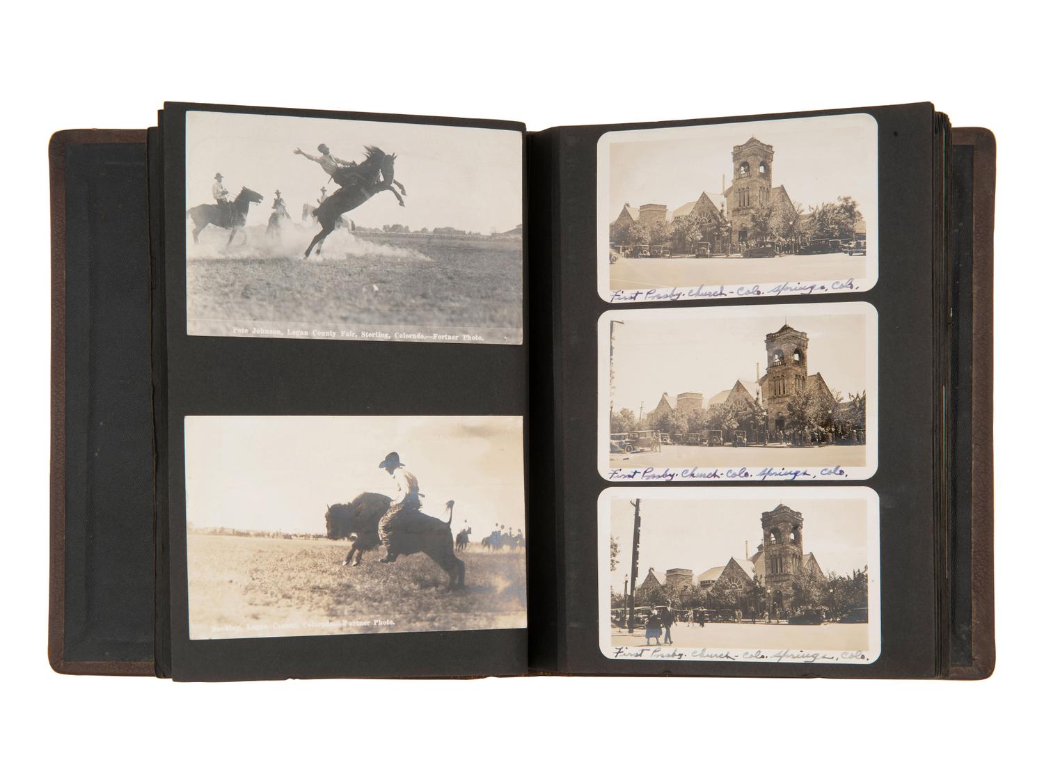 [WESTERN AMERICANA - NATIVE AMERICANS]. Photo albums documenting Rev. William L. Earl's travels in the American west, incl. views of the Ignacio Indian Boarding School and Pueblo artisans Severo and Maria Tafoya.