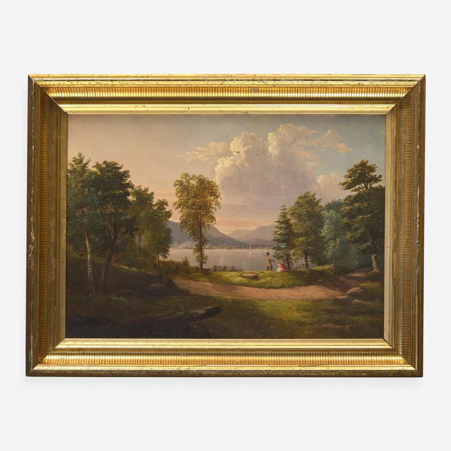 American School 19th century Hudson River Landscape