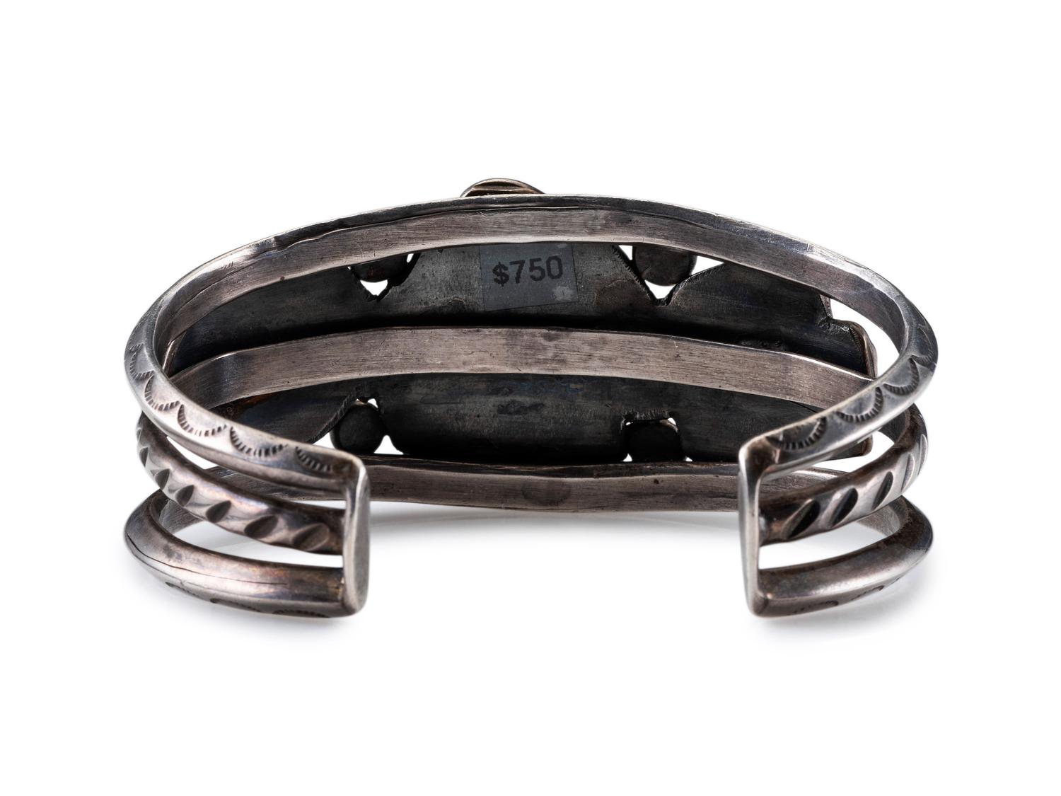Navajo Silver and Turquoise Cuff Bracelet