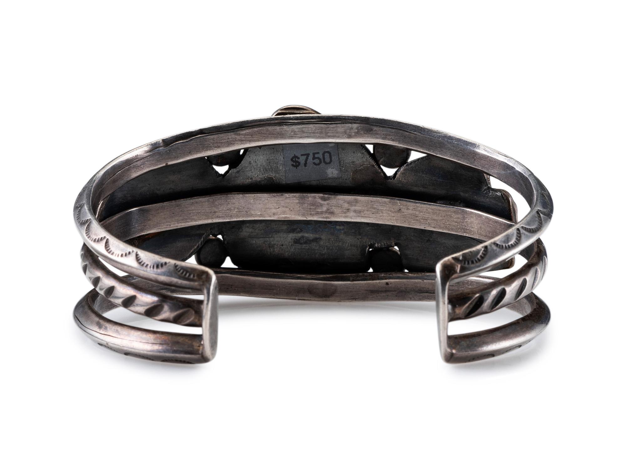 Navajo Silver and Turquoise Cuff Bracelet
