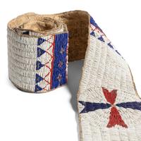 Sioux Beaded Hide Blanket Strip