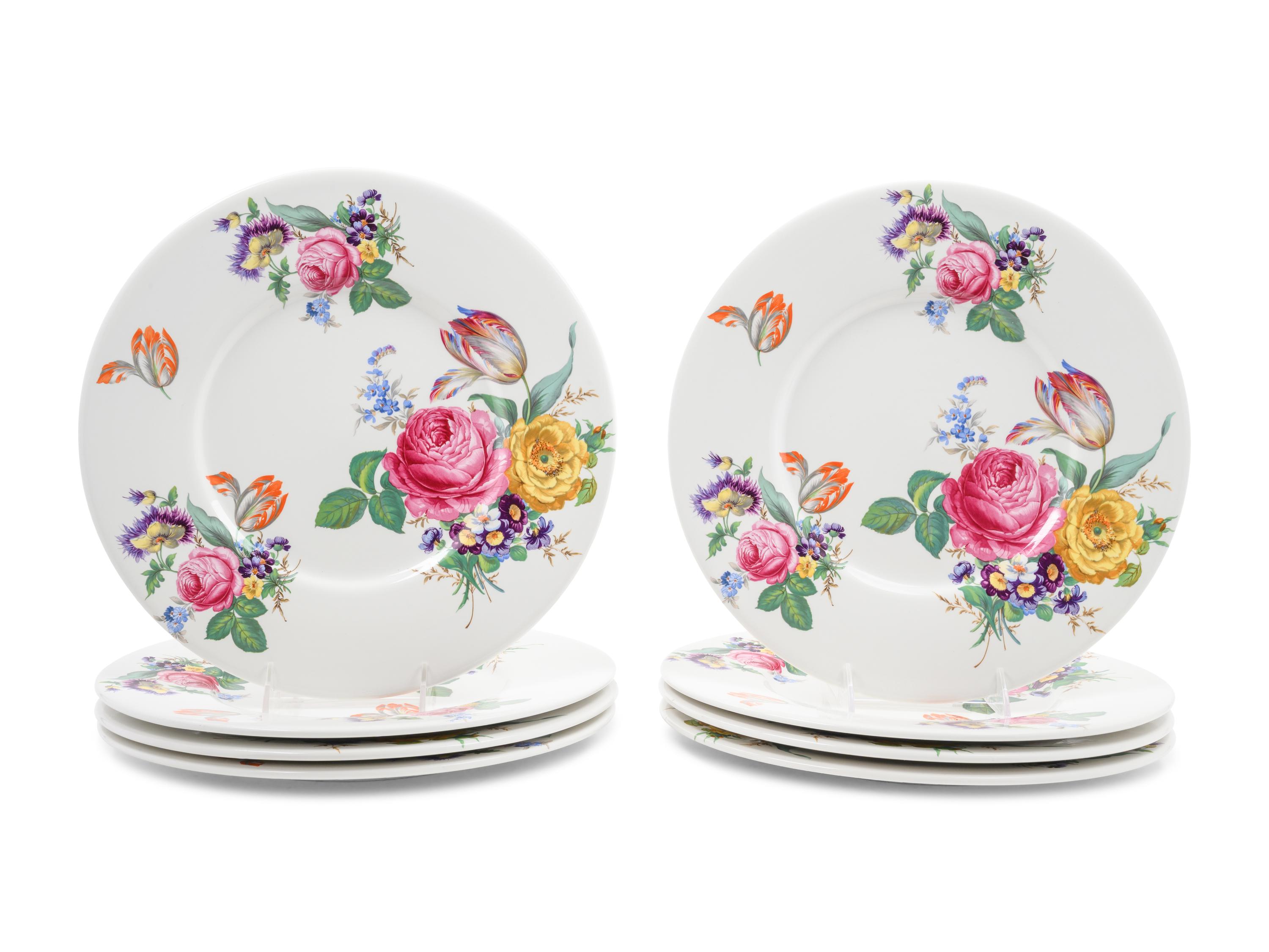 A Set of Eight Italian Porcelain Chargers