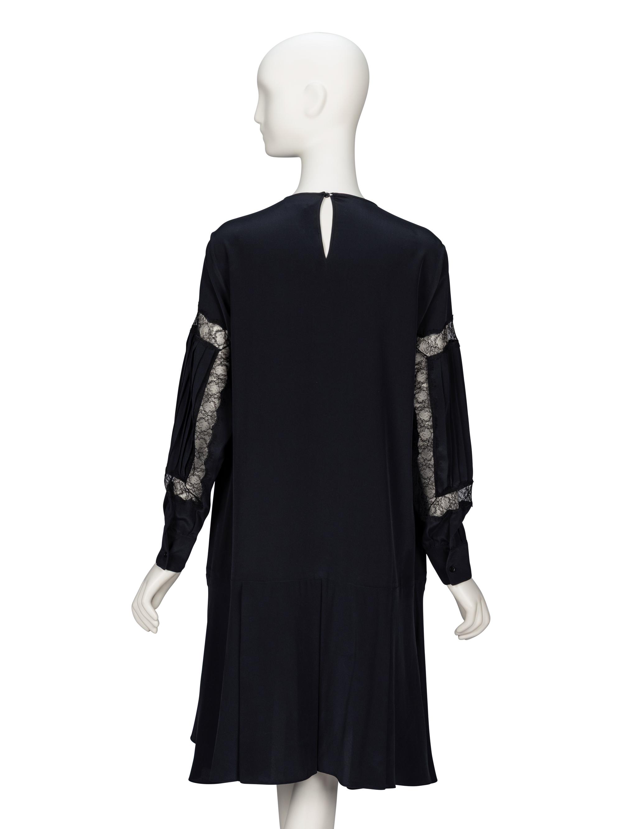 Rochas, Black Silk Shift Dress