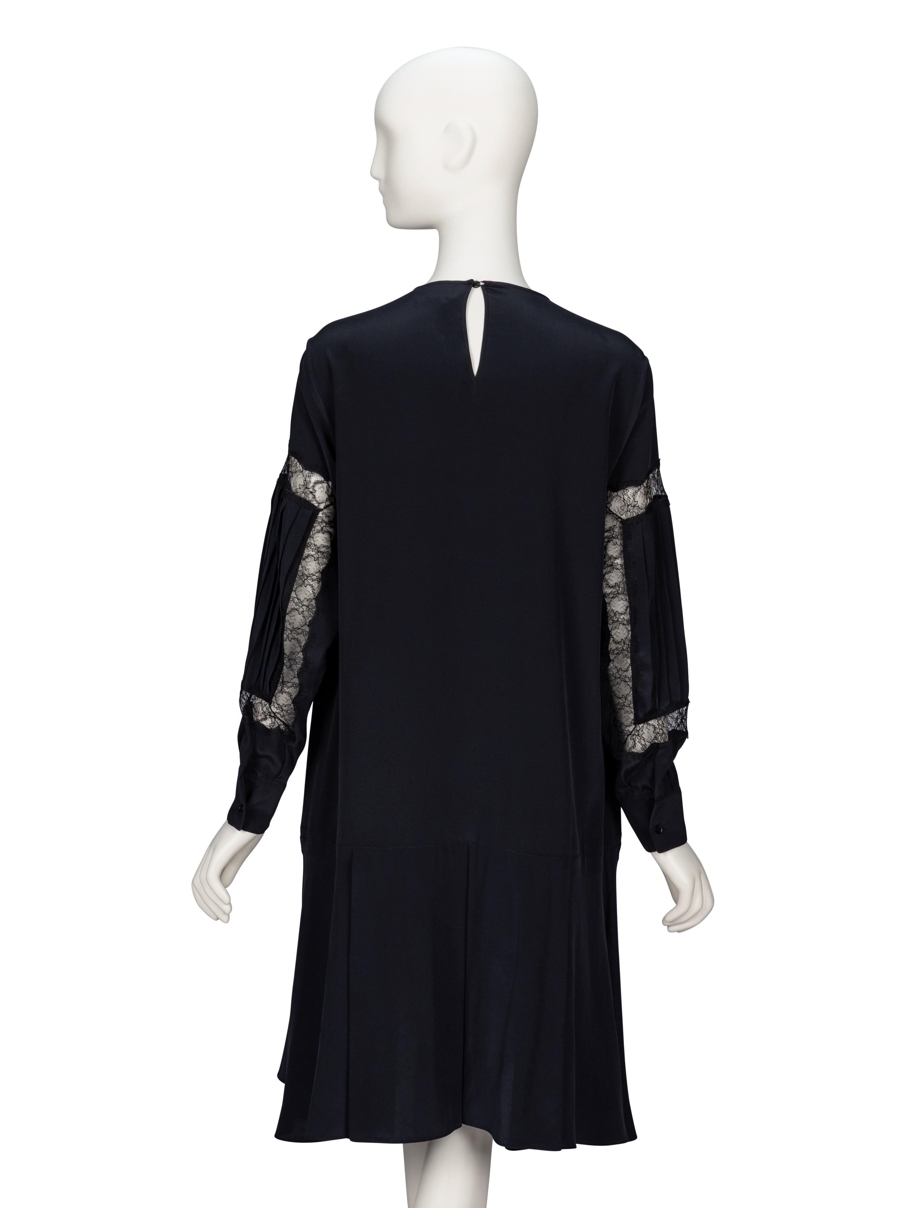 Rochas, Black Silk Shift Dress