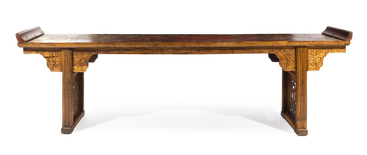 A Large Carved Hardwood Altar Table