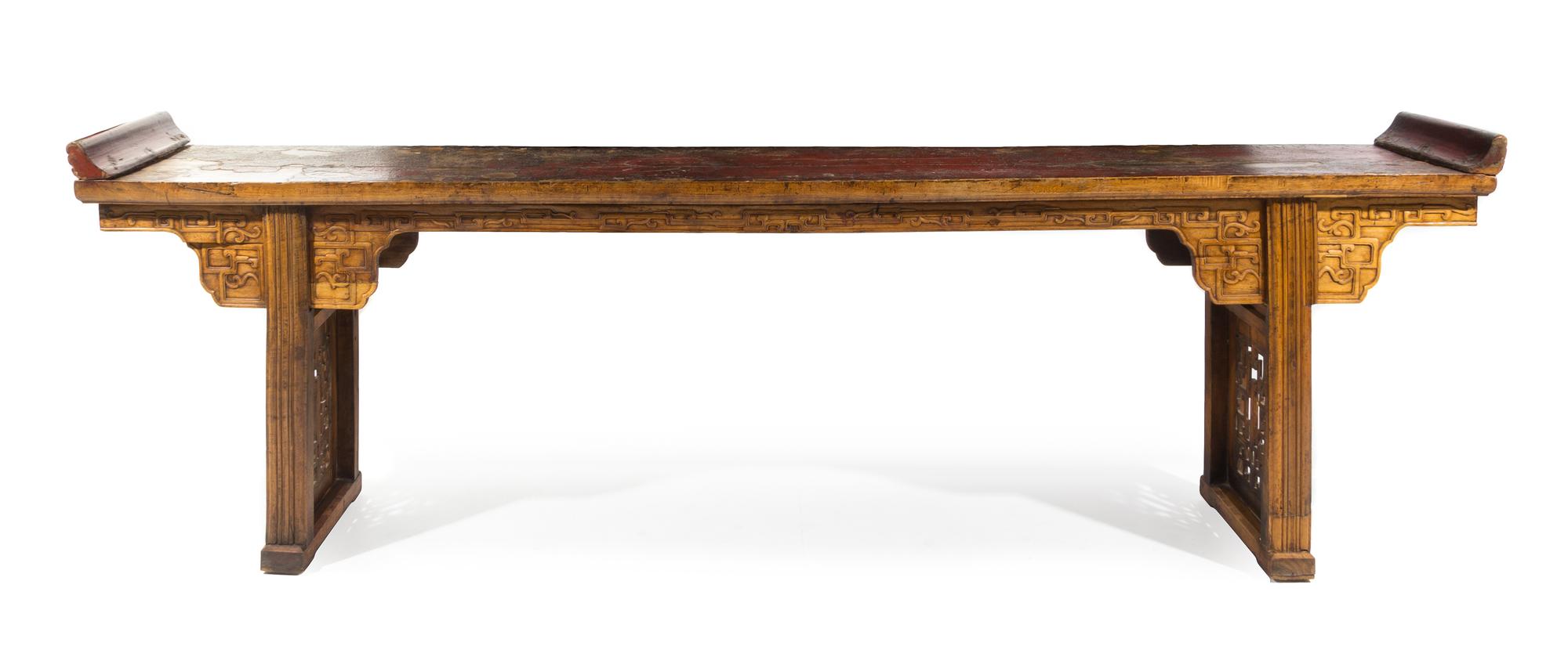 A Large Carved Hardwood Altar Table