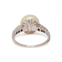 ANTIQUE, PEARL AND DIAMOND RING