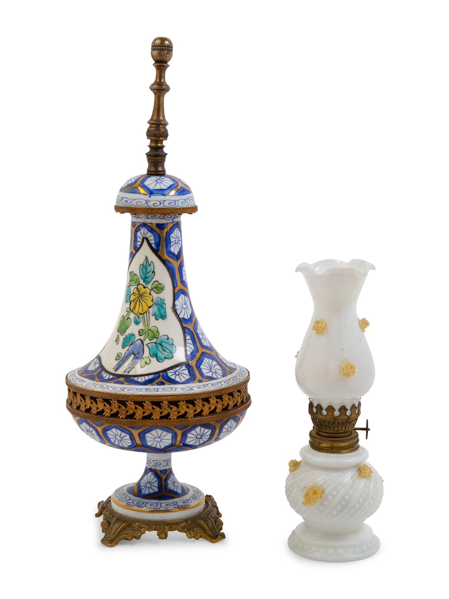 A Continental Porcelain Lamp Base