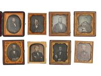 [EARLY PHOTOGRAPHY]. 32 sixth plate daguerreotypes of men with beards, incl. example by BOGARDUS.