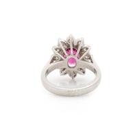 RUBELLITE AND DIAMOND RING