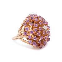 DIAMOND AND AMETHYST RING