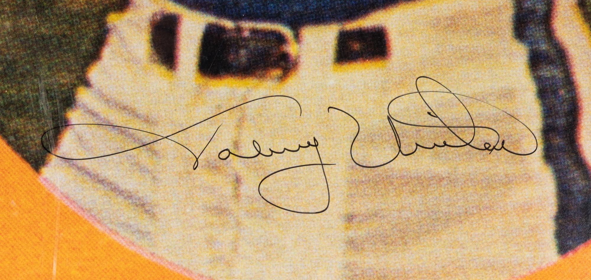 A Johnny Unitas Signed Autograph Oversized 1958 Topps Football Card Display