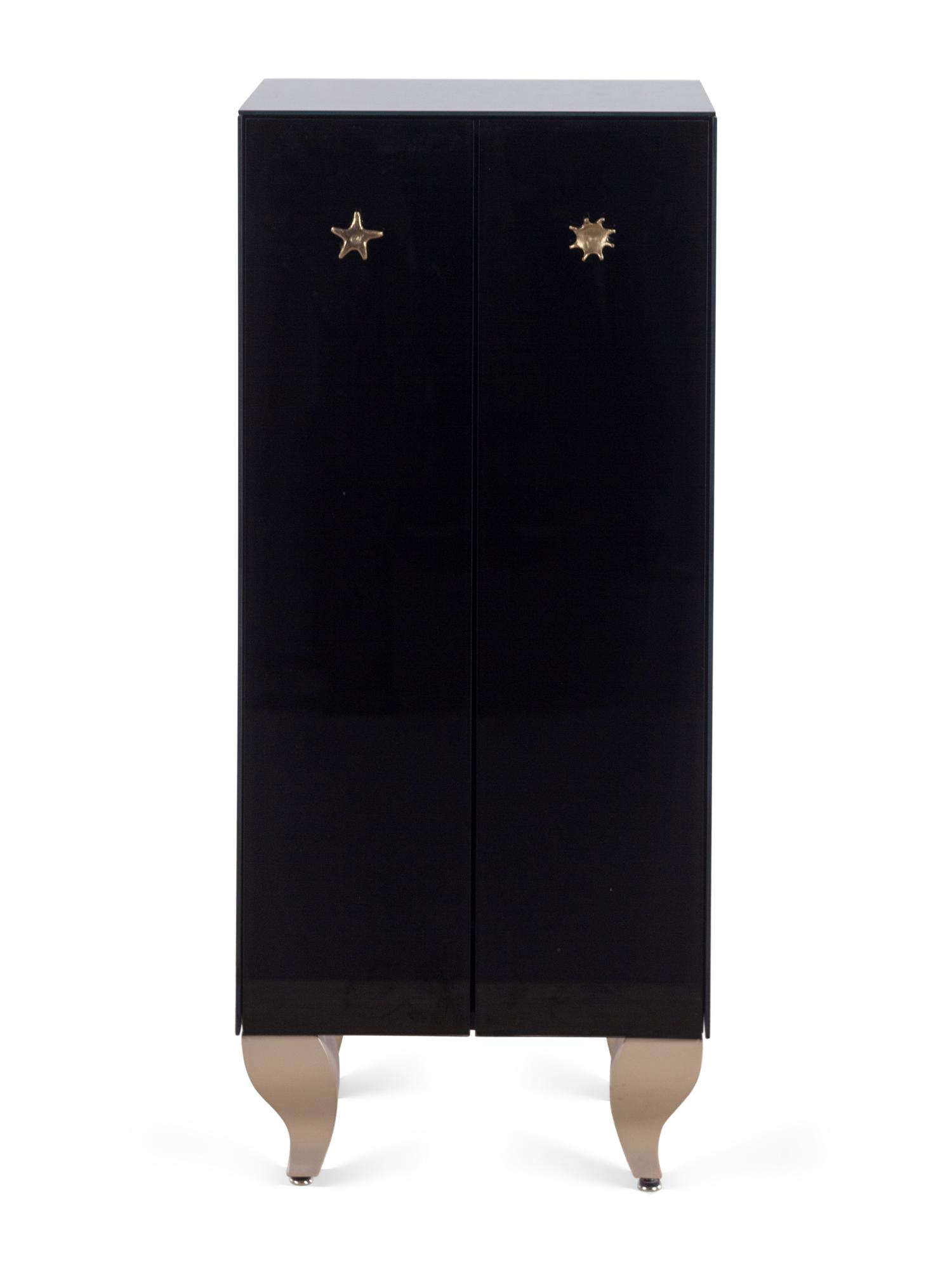 A Contemporary Lacquer-Finished Two-Door Cabinet