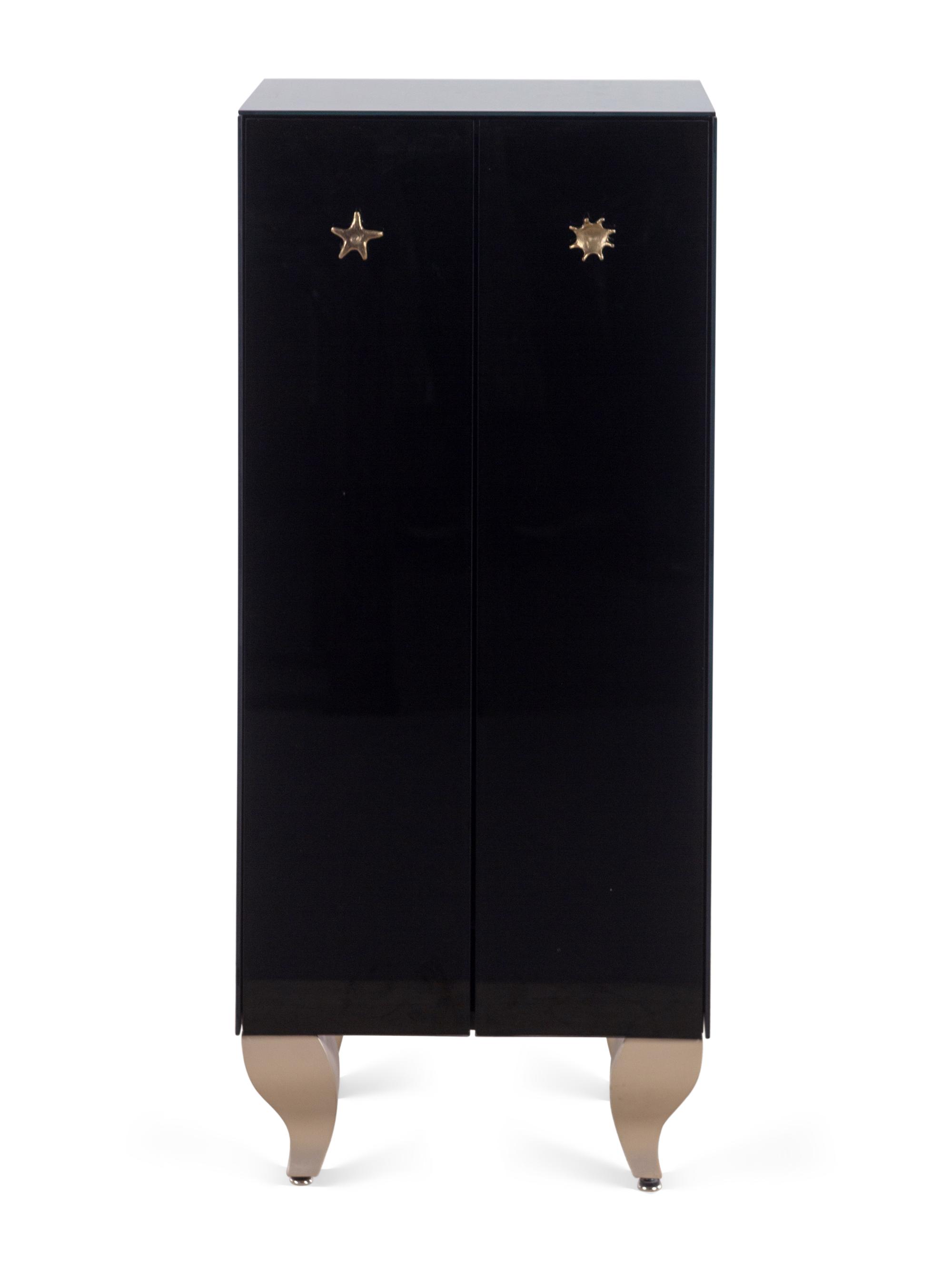 A Contemporary Lacquer-Finished Two-Door Cabinet