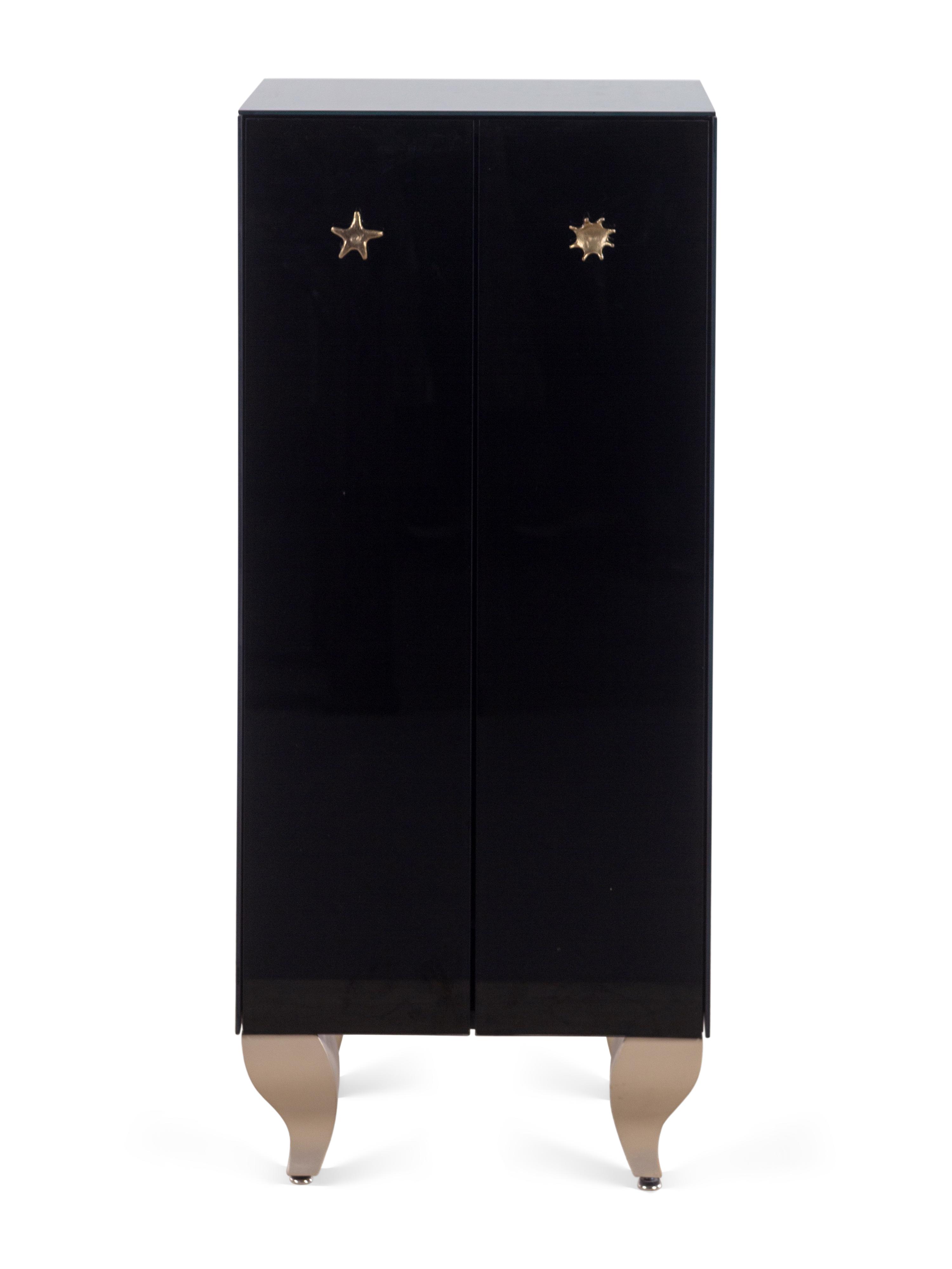 A Contemporary Lacquer-Finished Two-Door Cabinet
