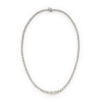 Diamond and White Gold Rivière Necklace