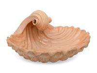 An Large Italian Glazed Terracotta Shell-Form Center Bowl