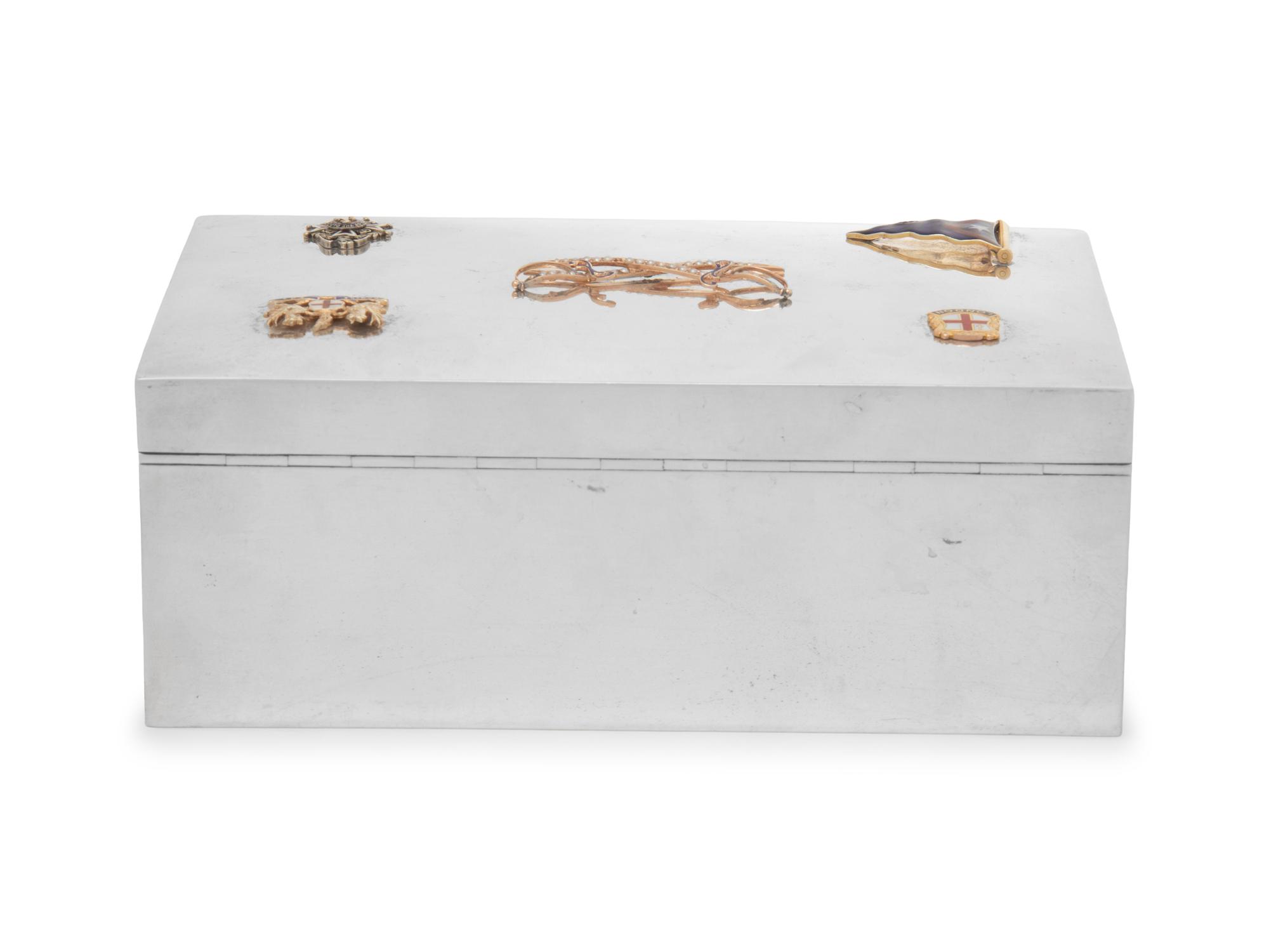 A Cartier Silver Presentation Humidor
