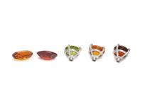 DIAMOND AND MULTIGEM CONVERTIBLE FLOWER BROOCH