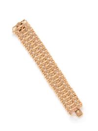 YELLOW GOLD FANCY LINK BRACELET