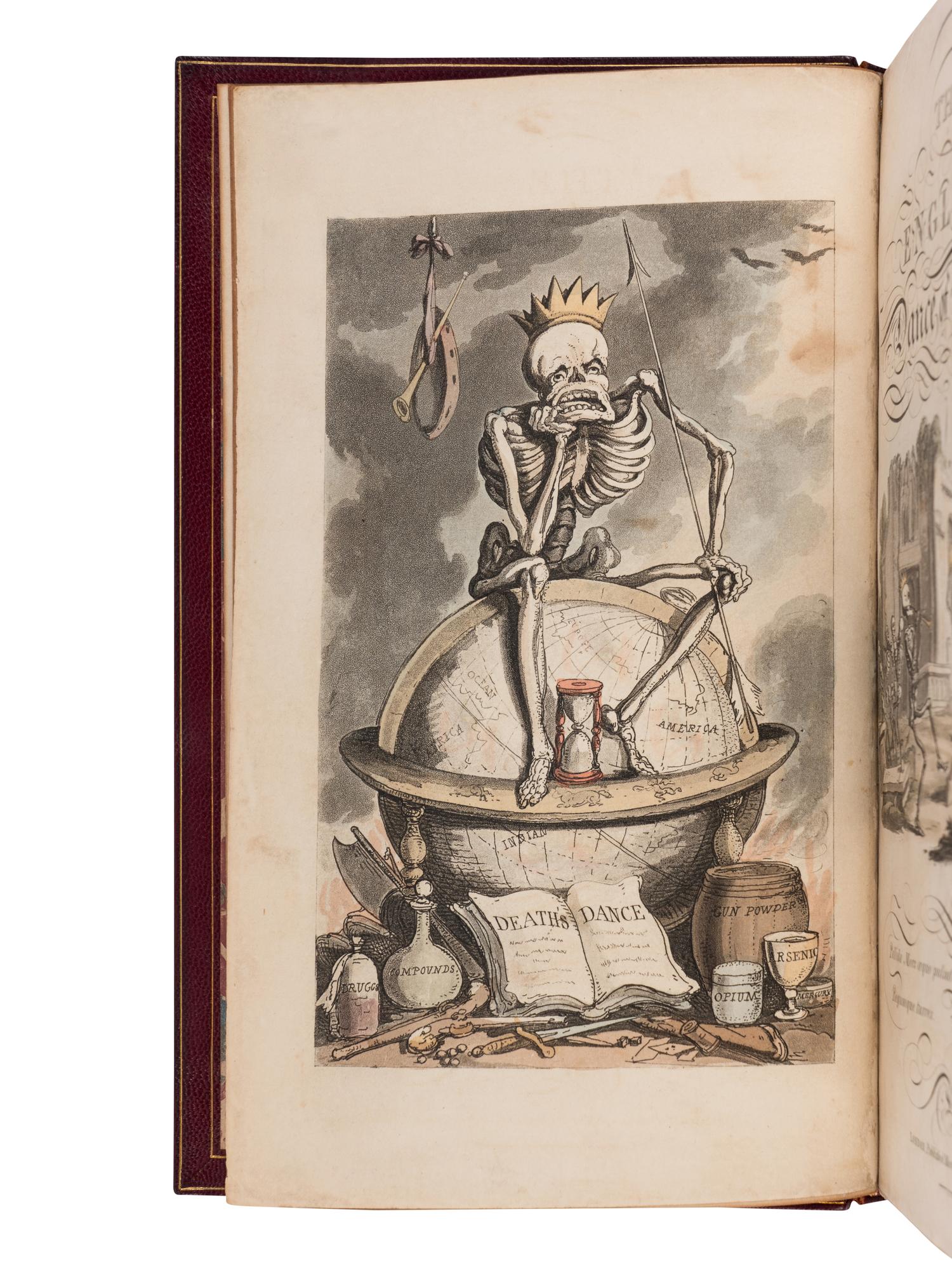 COMBE, William (1742-1823). The English Dance of Death. London: J. Diggens; R. Ackermann’s Repository of Arts 1815-1816.