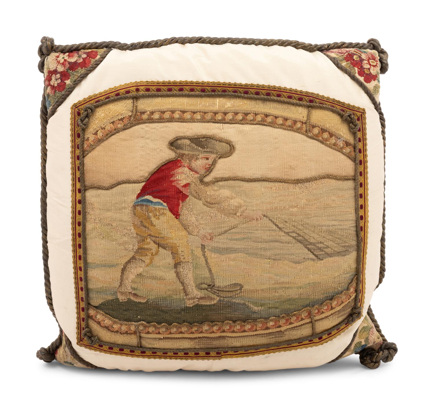 Two French Tapestry Pillows