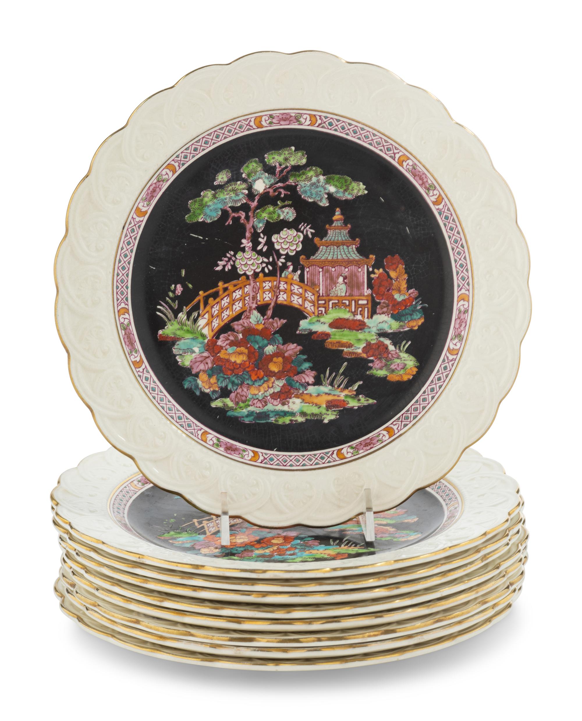 A Set of Nine Wedgwood Etruria Plates