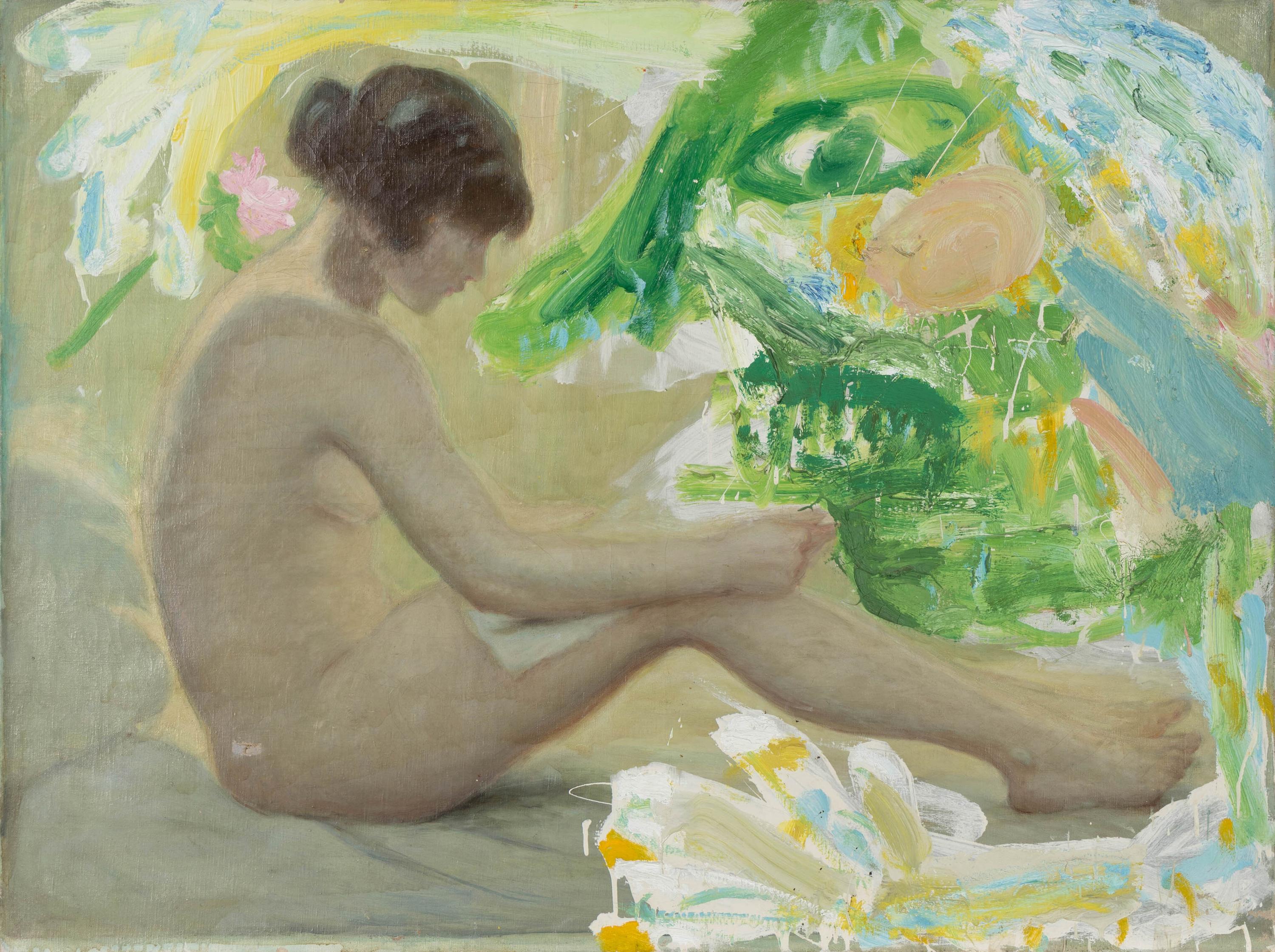 Walasse Ting (American/Chinese, 1929-2010) — The First Rose, 1963