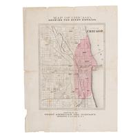 [Chicago Fire]. A group of 8 maps of Chicago, most showing the burnt district, comprising: